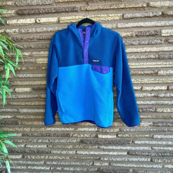 Patagonia Synchilla Snap T Fleece Hoodie Blue Unisex XS Men's - Picture 11 of 12